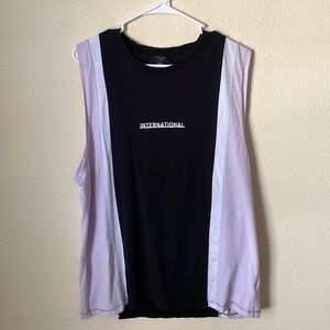 NEW LOOK Men’s Tank Top Large Lilac/Black